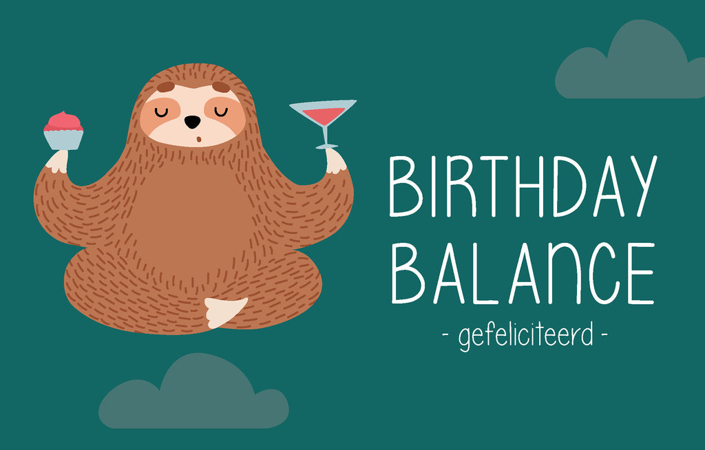 Birthday balance - gefeliciteerd